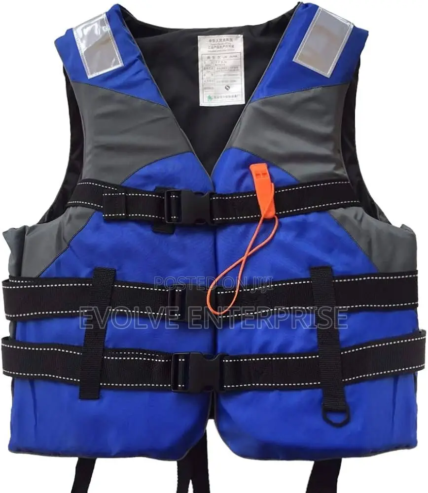 Life Vest With Emergency Whistle Sleeveless Flotation Vest Life Jacket