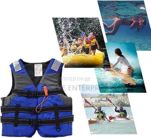 Life Vest With Emergency Whistle Sleeveless Flotation Vest Life Jacket