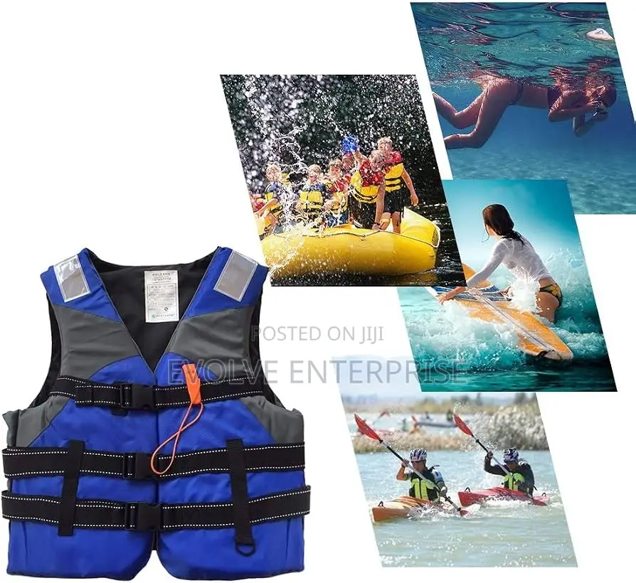 Life Vest With Emergency Whistle Sleeveless Flotation Vest Life Jacket