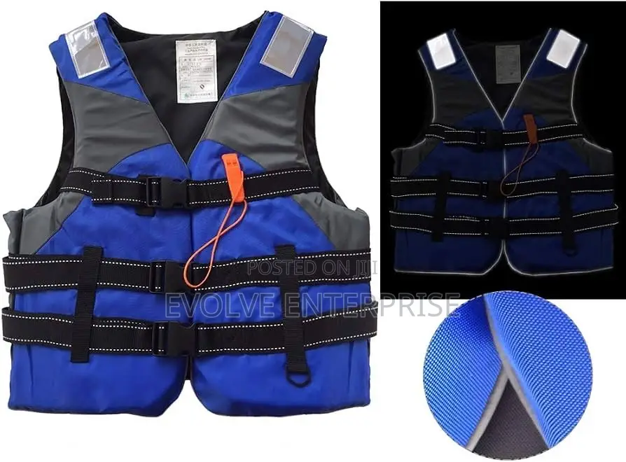 Life Vest With Emergency Whistle Sleeveless Flotation Vest Life Jacket