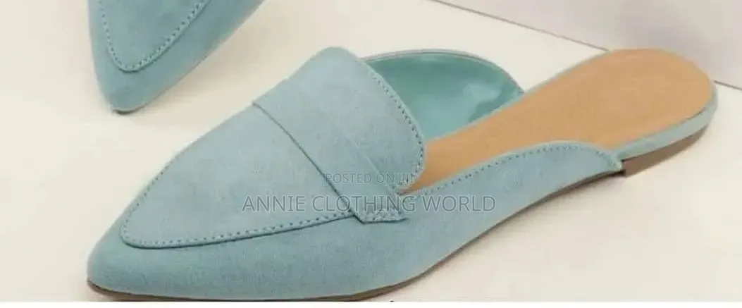 Ladies Half Shoes Mules - Light Blue Pointed US Size 7 Office