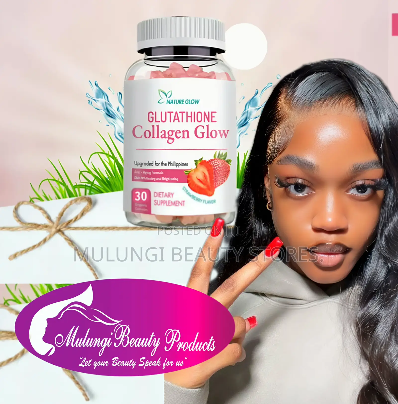 Nature Glow Collagen Glow Strawberry Dietary Supplement