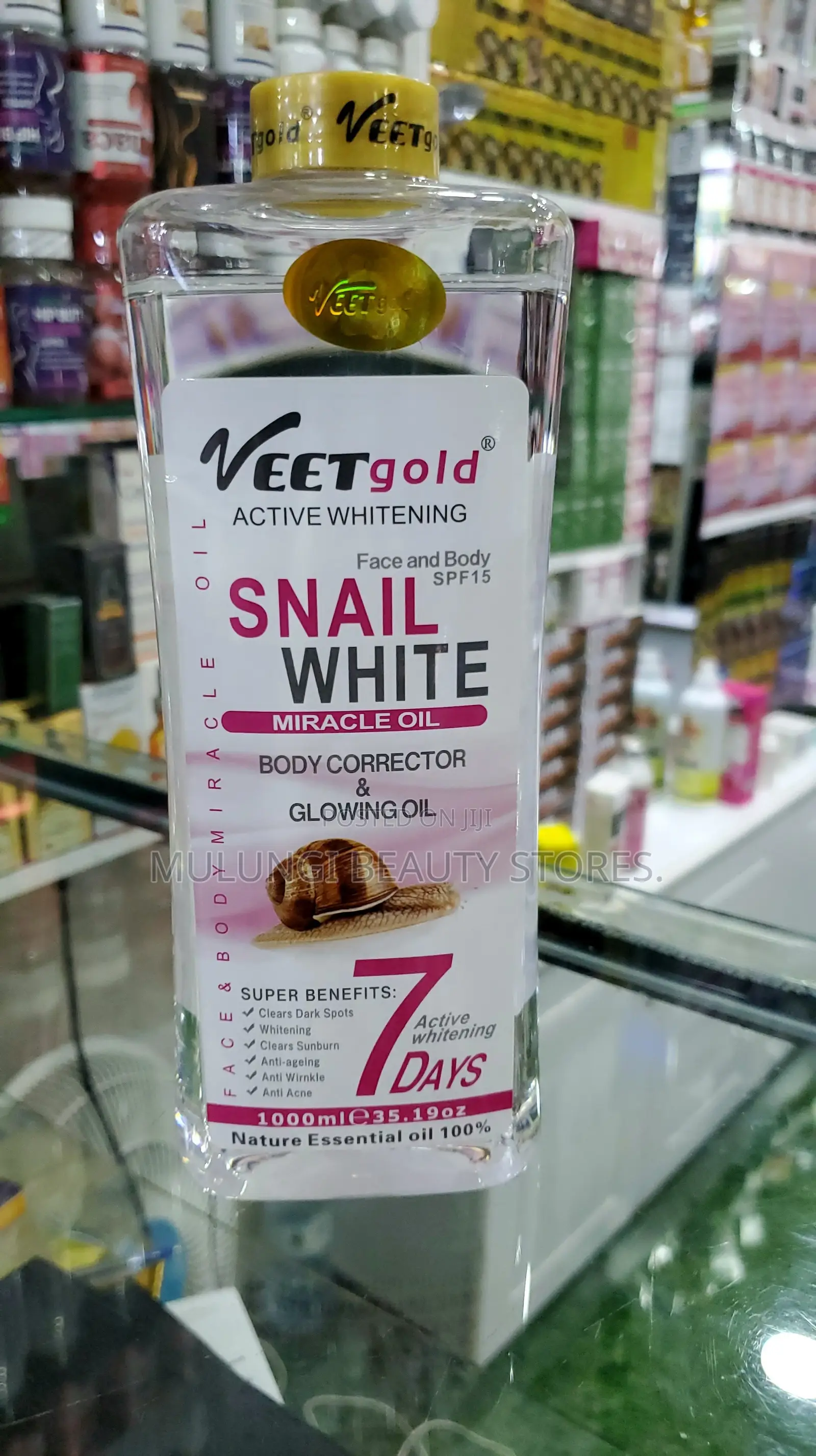 1000ml Bottles of Veet Gold Face and Body Oils