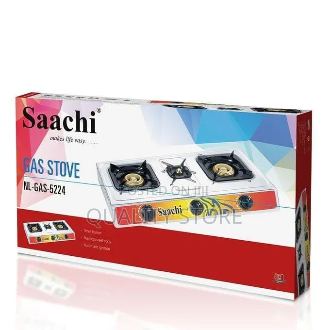 Three Burners Gas Plate STAINLESS STEEL Saachi