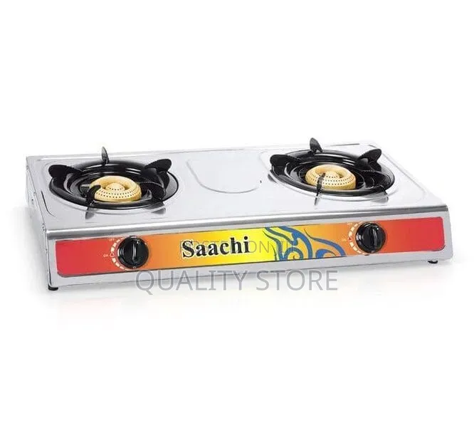 Gas Plate Double Stainless Steel Saachi