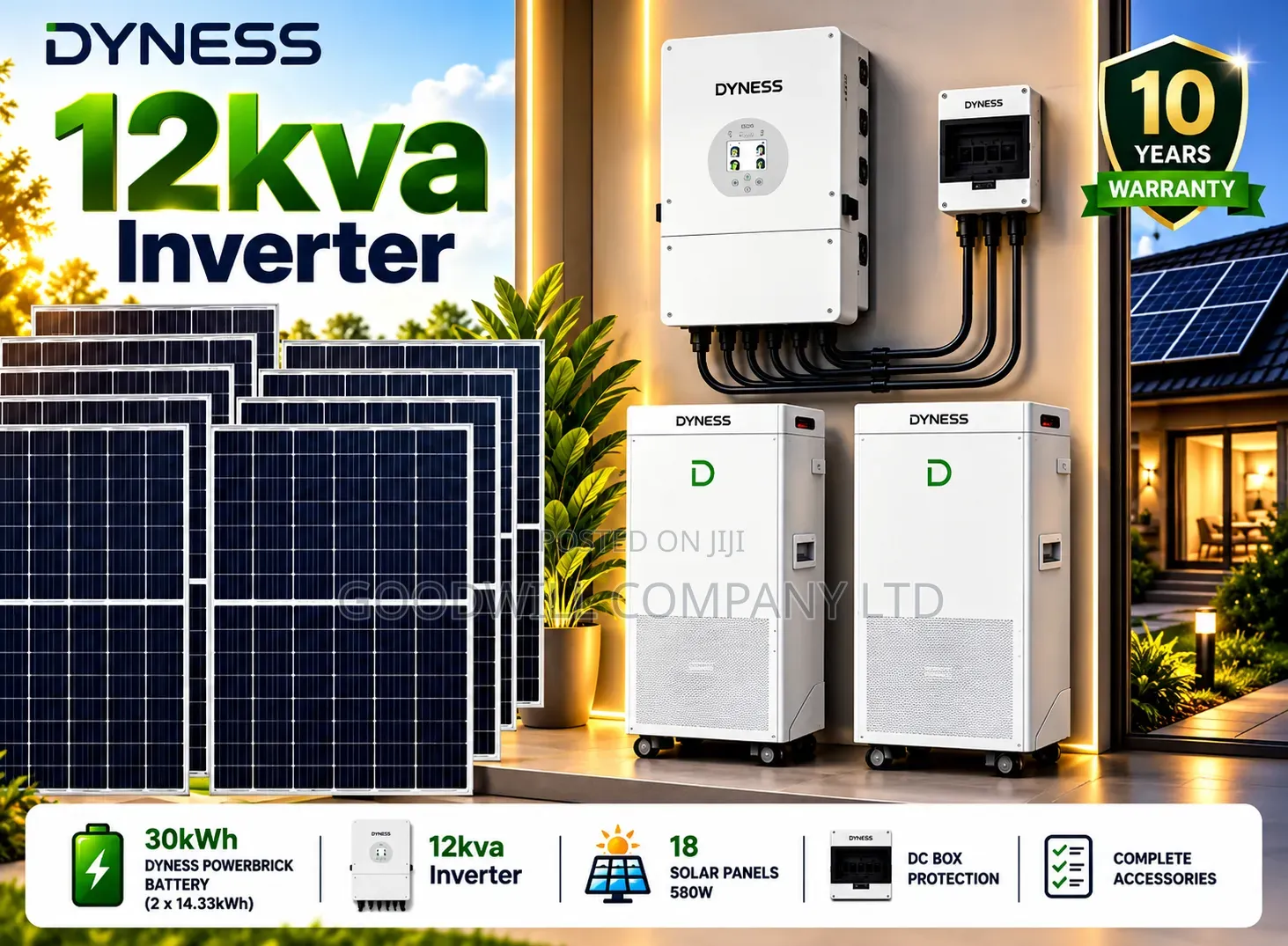 32kwh 12kva Dyness Massive Clean Energy Solar System Full Kit