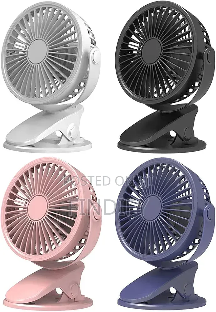 Portable USB Table Fan Clip-on Type Rechargeable Cooling Mini Desk Fan