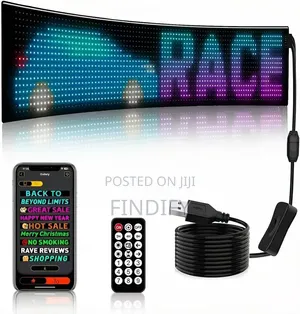 LED Flexible Programmable LED Display 89 X 19 Cm USB Bluetooth App