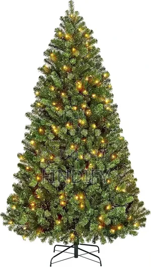 6ft Pre-Lit Christmas Tree With 300 Warm White Auto Lighting Green