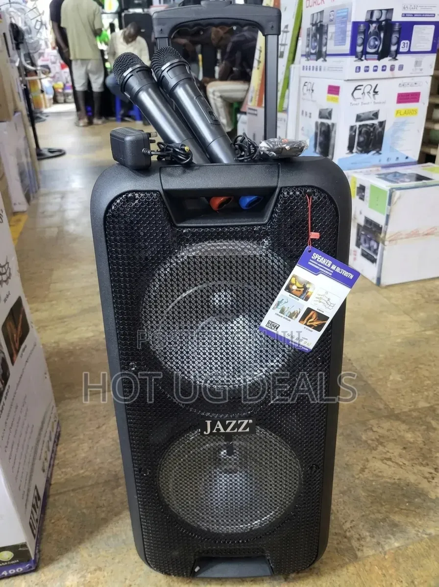 Jazz JZ-2100 Bluetooth Party Speaker System With 2 Wireless Microphone