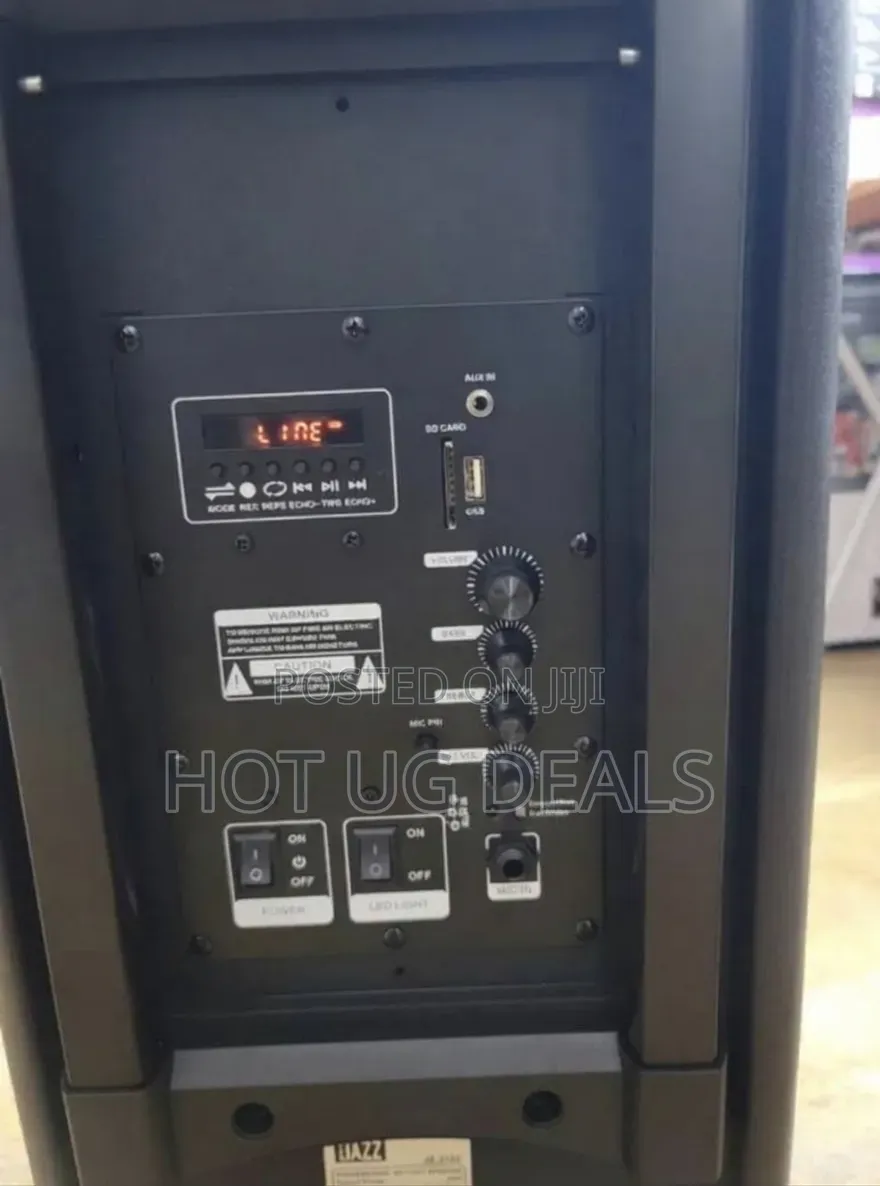 Jazz JZ-2100 Bluetooth Party Speaker System With 2 Wireless Microphone