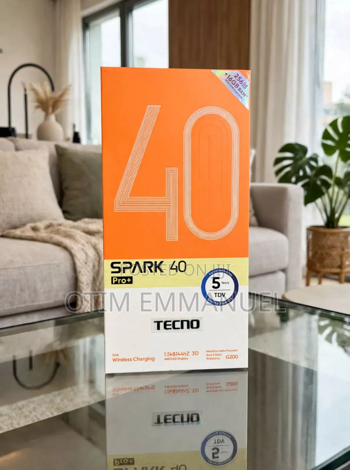 New Tecno Spark 40 Pro+ 256 GB Black
