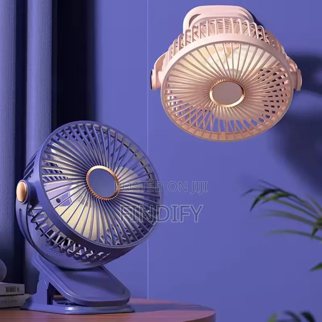 Portable USB Table Fan Clip-on Type Rechargeable Cooling Mini Desk Fan