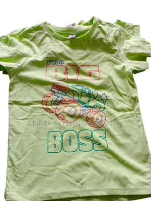 Kids Boys T Shirt - Big Boss Monster Truck Green - Cotton 2 to 6yrs