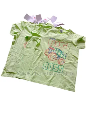 Kids Boys T Shirt - Big Boss Monster Truck Green - Cotton 2 to 6yrs