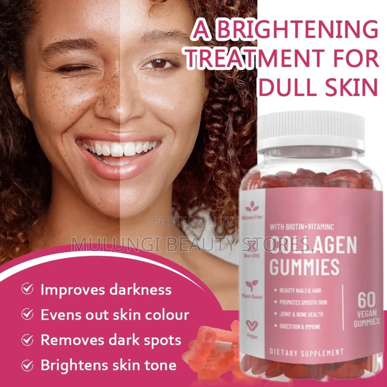Daynee Collagen Gummies With Biotin and Vitamin C.