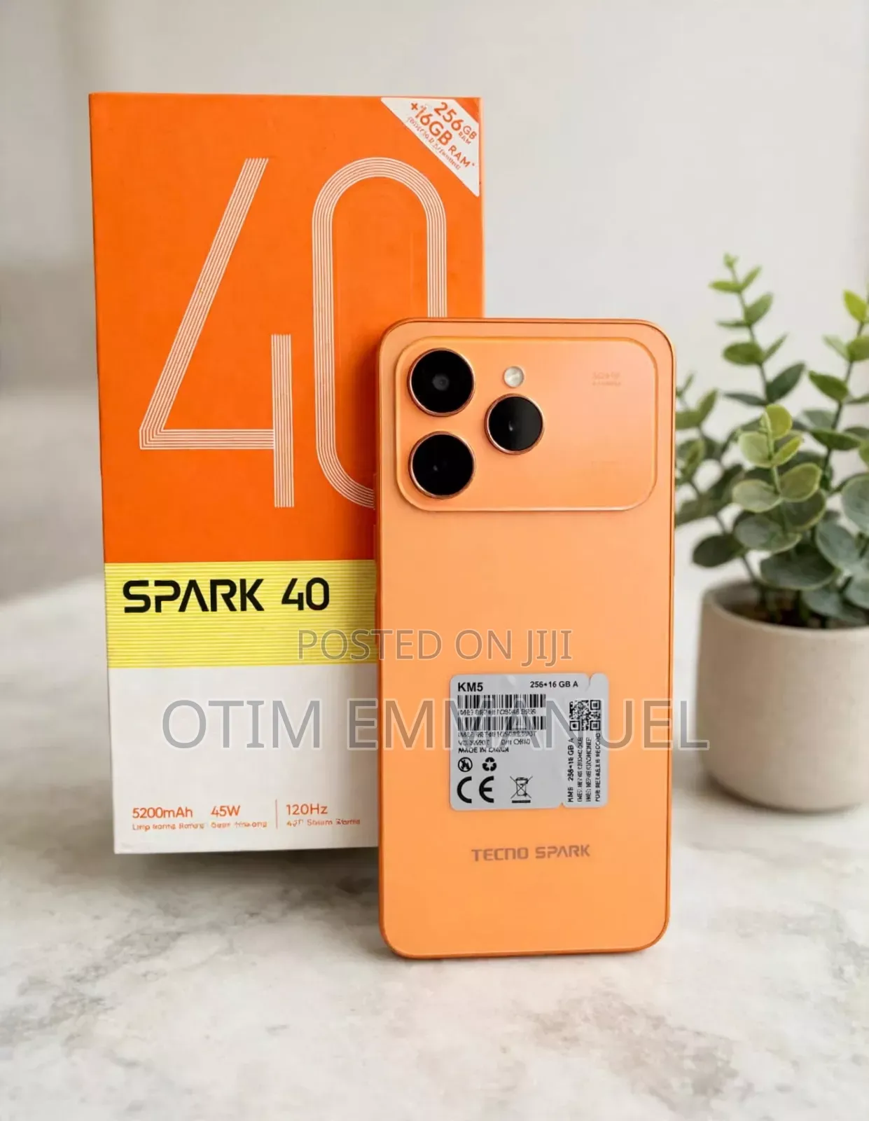 New Tecno Spark 40 256 GB Orange