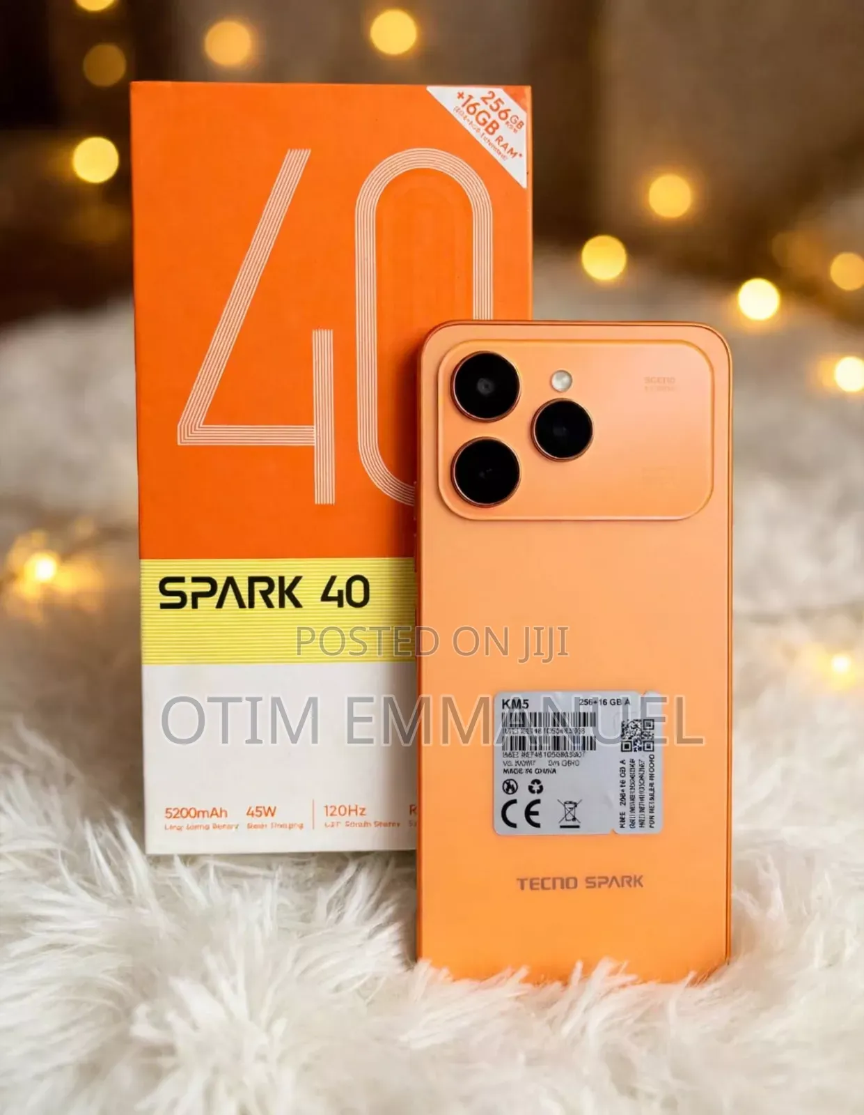 New Tecno Spark 40 256 GB Orange