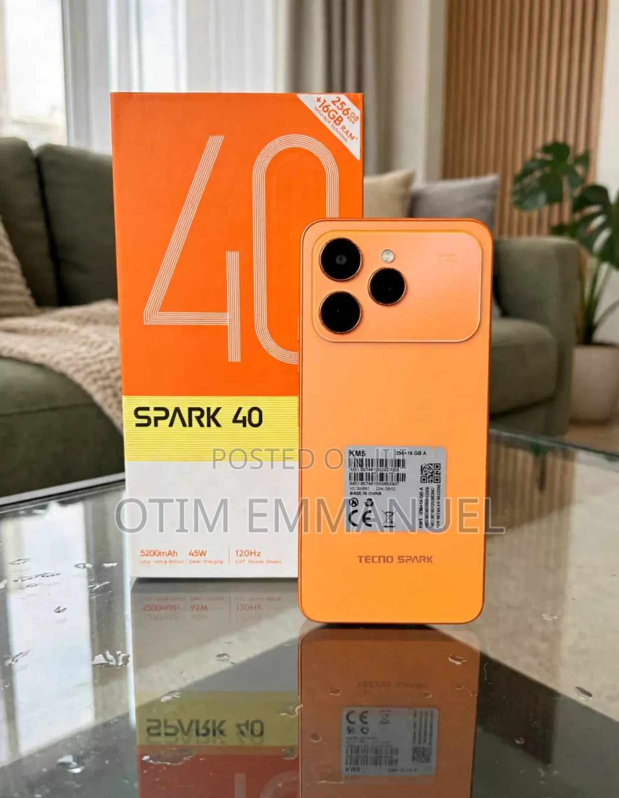 New Tecno Spark 40 256 GB Orange