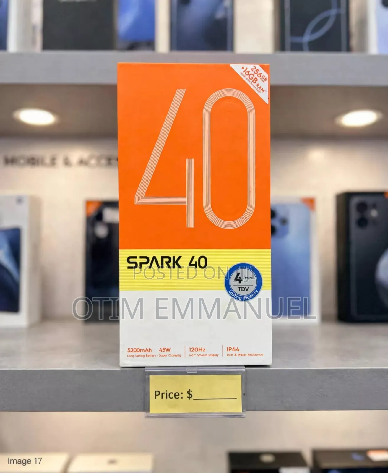 New Tecno Spark 40 256 GB Orange