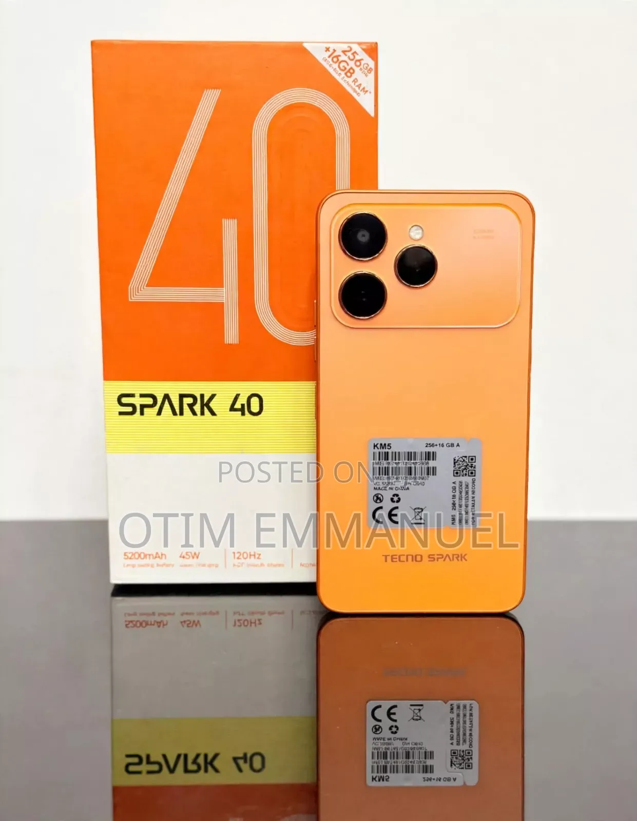 New Tecno Spark 40 256 GB Orange
