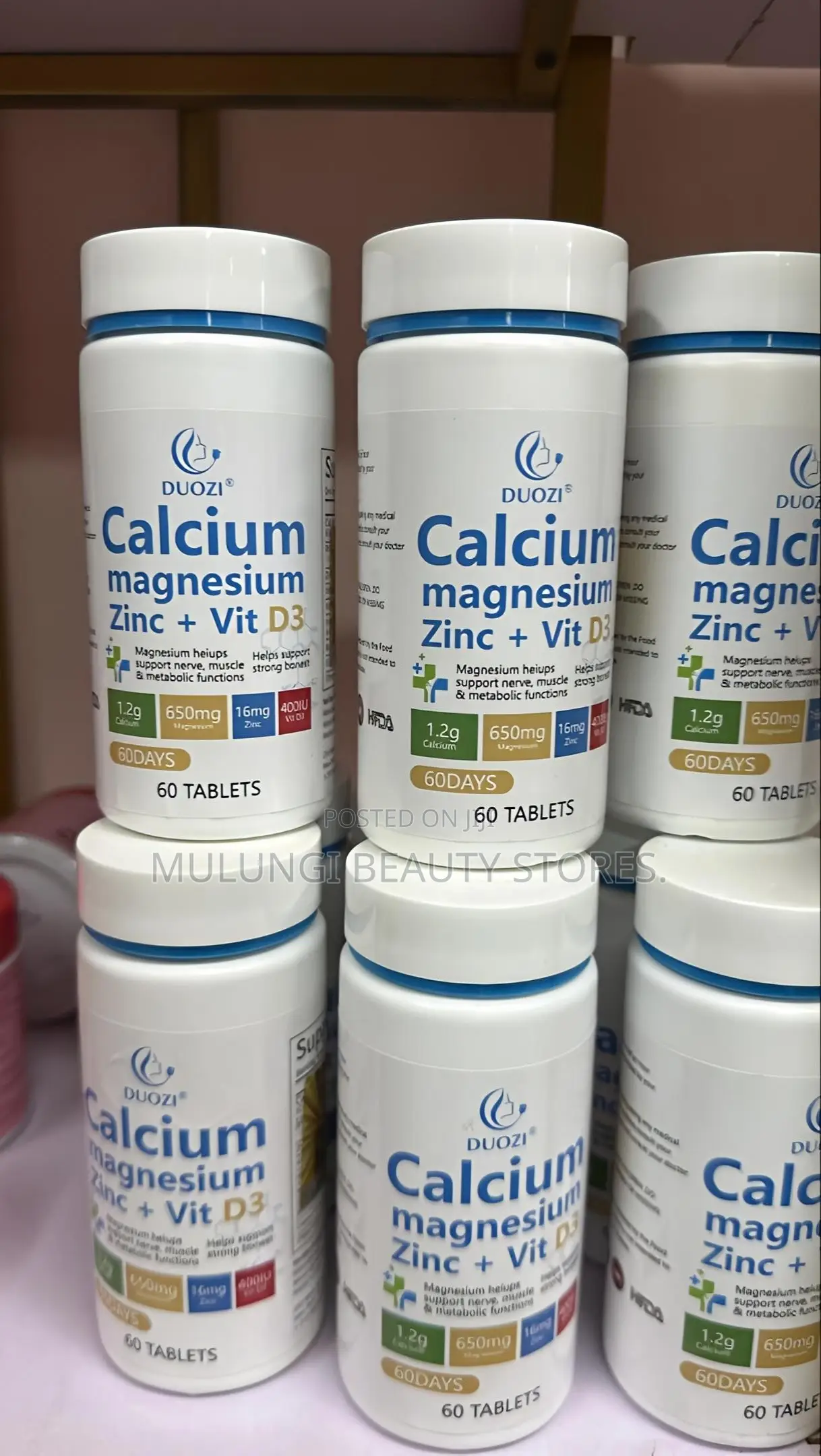 DUOZI Calcium Magnesium Zin + Vit D3 Bones & Joints Dietary Supplement