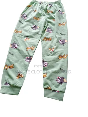 Tom & Jerry Green Cartoon Kids Pyjamas Long Sleeve