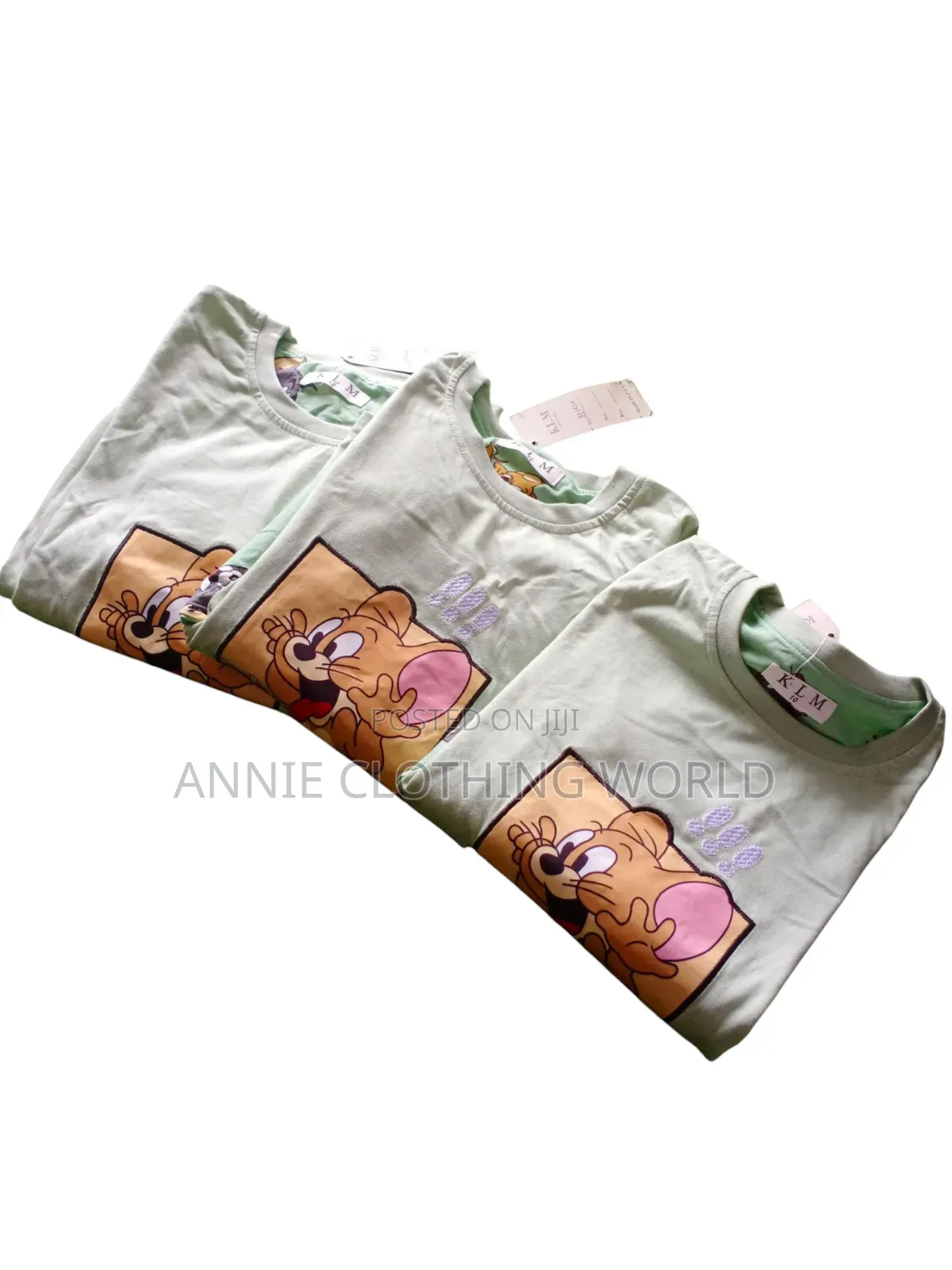 Tom & Jerry Green Cartoon Kids Pyjamas Long Sleeve