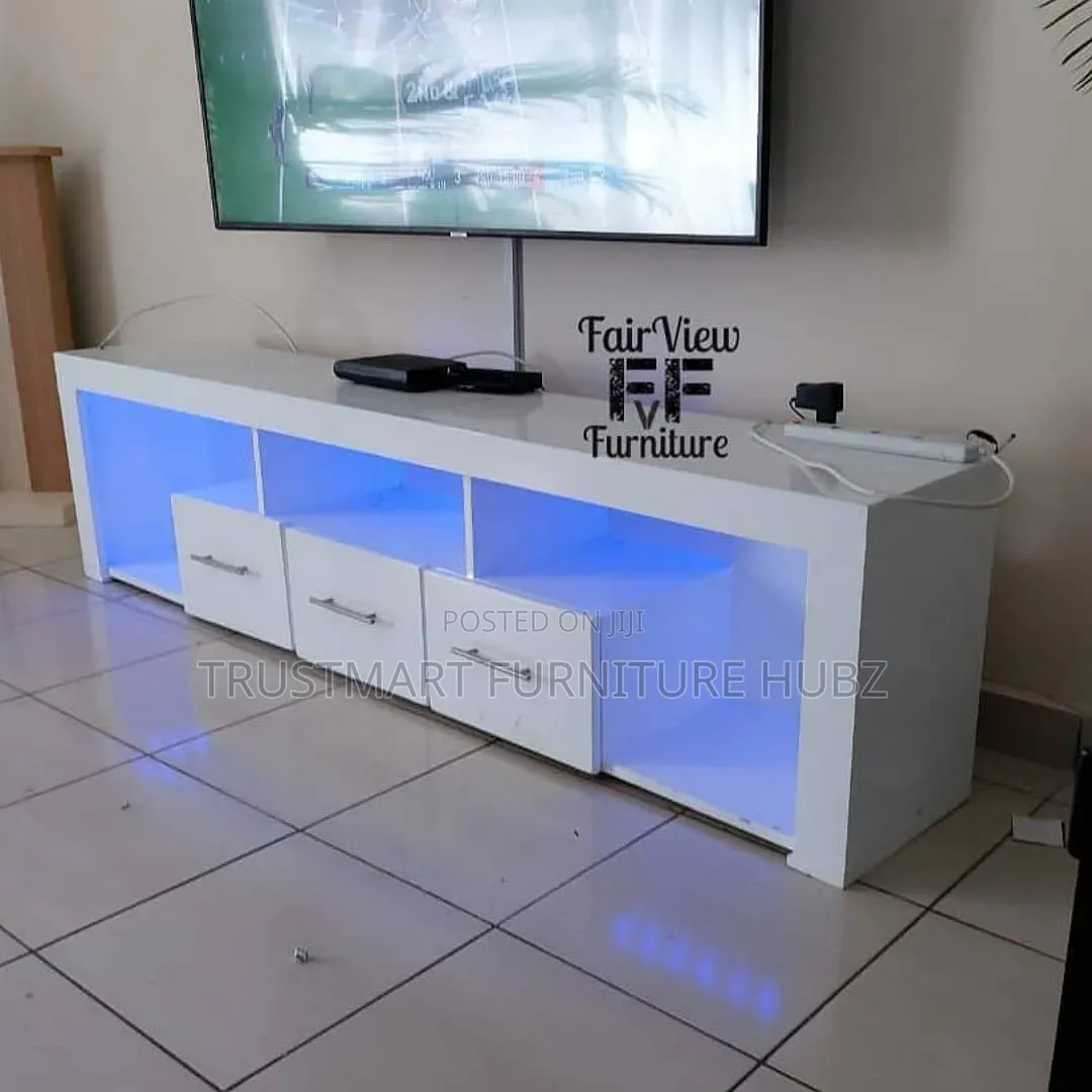 Hard Wooden TV Stand Black and White TV Stand Light In