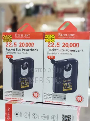 Power Bank, a 20,000mAh Portable Charger With 22.5W Fast Charging