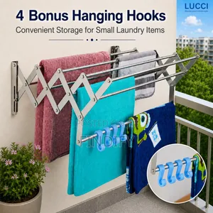 Extendable Wall Mounted Space Saving Hanging