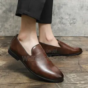 Classic Formal-Leather Loafers, Water-Proof-Brown