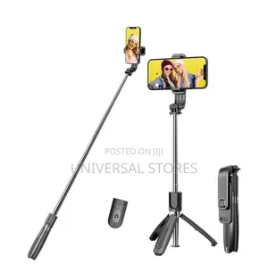 Wireless Remote Tripod
Portable Enhance Hand-Held Selfie Stick-Black