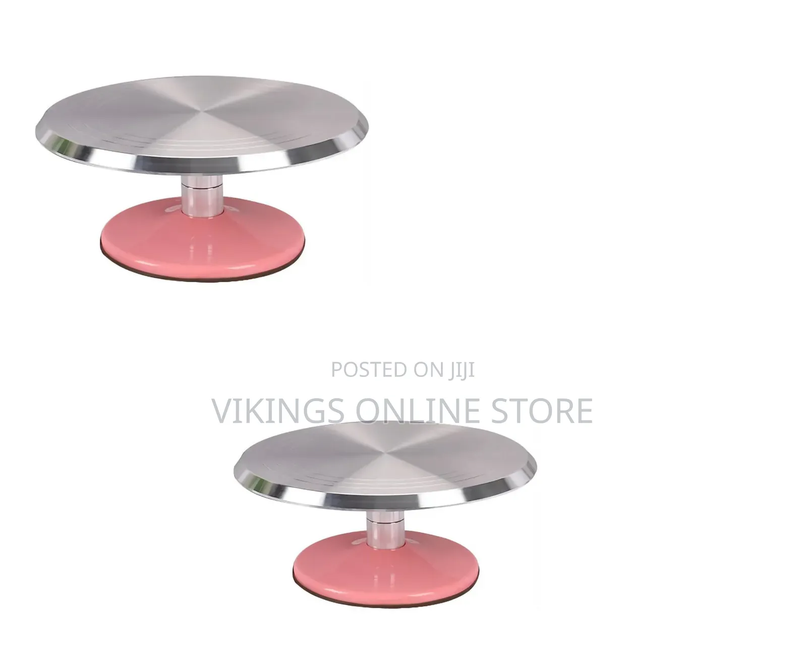 A 12-Inch Cake Decorating Turntable Featuring a Silver-Colored
