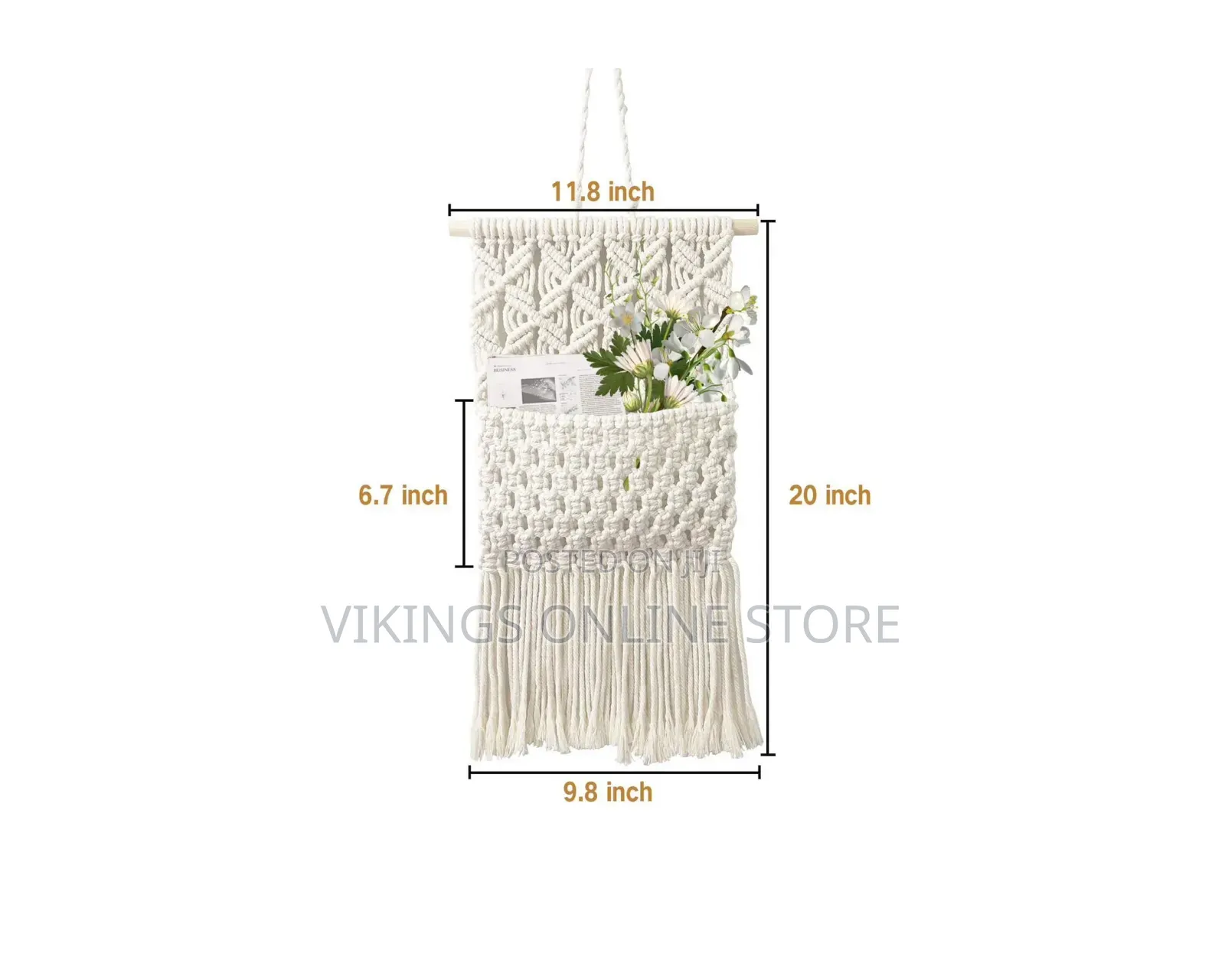 Bohemian-Style Macramé Wall-Hanging Organizer