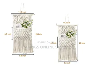 Bohemian-Style Macramé Wall-Hanging Organizer