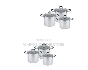 3-Piece Stainless Steel Stockpot and Casserole Cookware Set