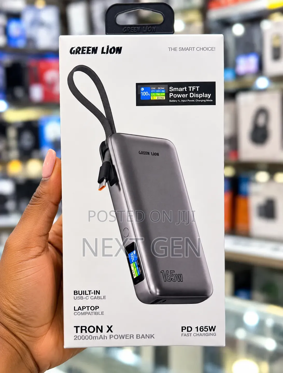 Green Lion Tron X 20000mAh Power Bank With 165W Power Delivery