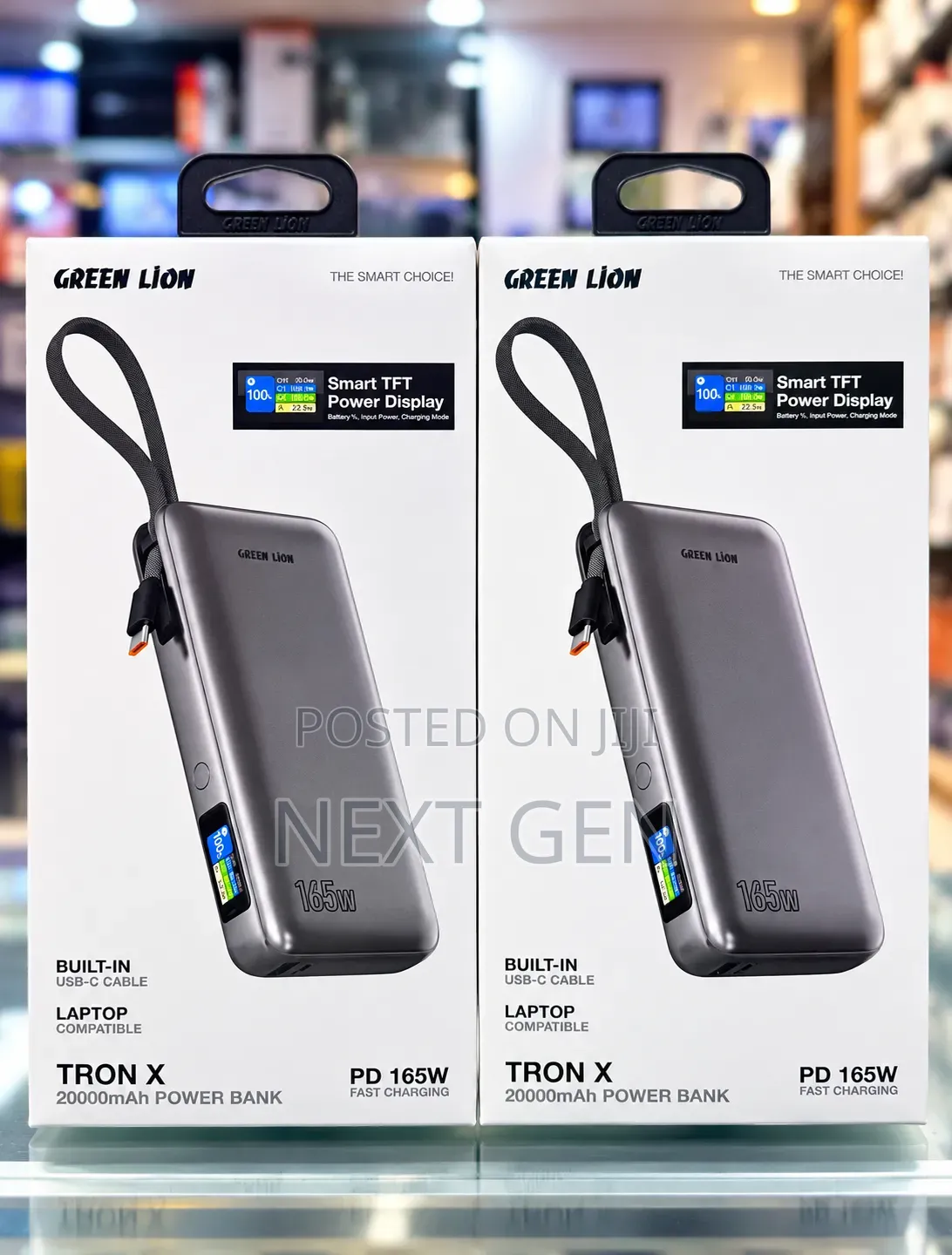 Green Lion Tron X 20000mAh Power Bank With 165W Power Delivery
