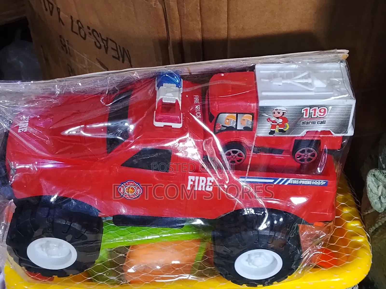 2-in-1 Toy Fire Truck Play Set.