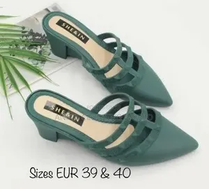 Green SHEIN Ladies Mules Pointed Low Heel EUR 39 -50 Office