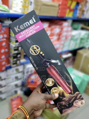 Kemei KM-19 2-in-1 Multi-Function Hair Curler and Straightener