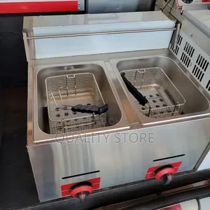 Heavy-Duty Gas Deep Fryer Double 16 L