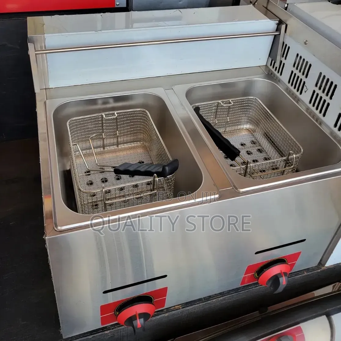 Heavy-Duty Gas Deep Fryer Double 16 L