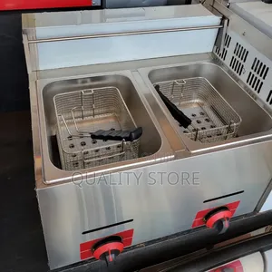 Heavy-Duty Gas Deep Fryer Double 16 L