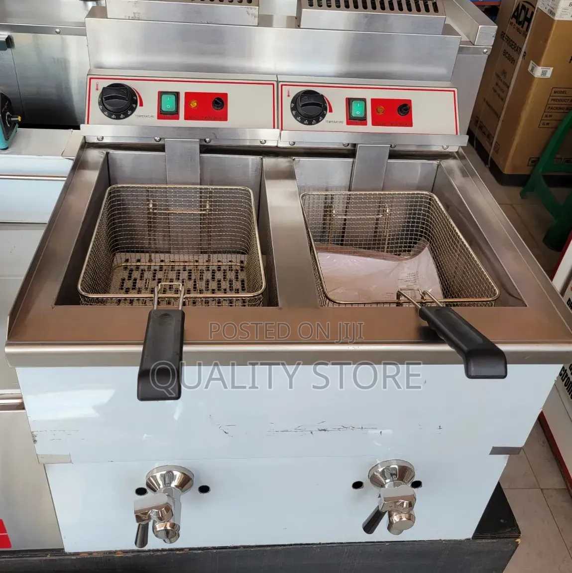 Heavy-Duty Commercial Gas Deep Fryer Double 36 L