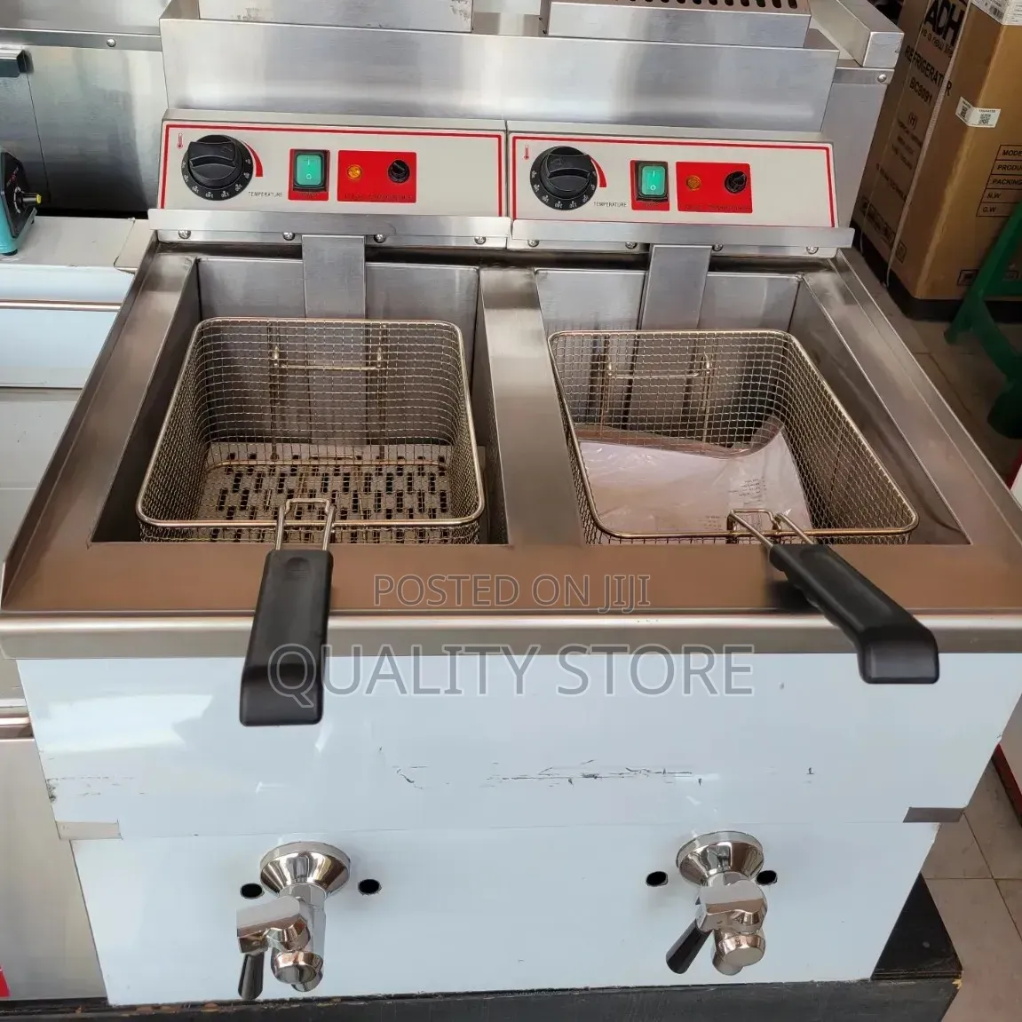 Heavy-Duty Commercial Gas Deep Fryer Double 36 L