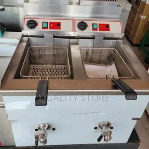 Heavy-Duty Commercial Gas Deep Fryer Double 36 L