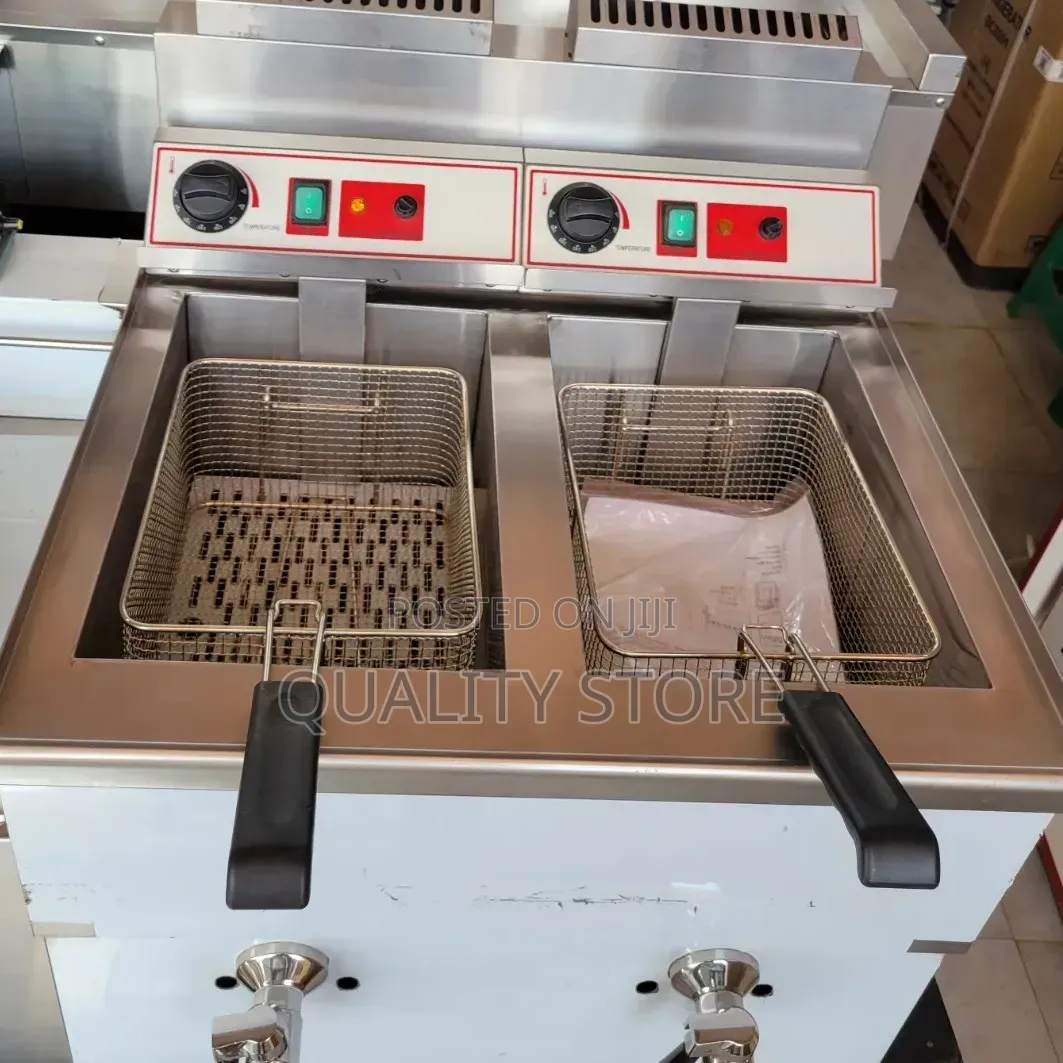 Heavy-Duty Commercial Gas Deep Fryer Double 36 L