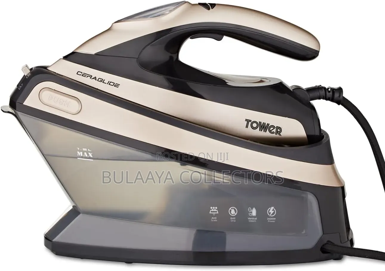 UK Used Tower T22024GLD Ceraglide Steam Generator Iron, 2400W.